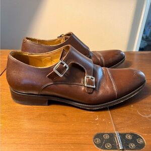 Suitsupply Brown Leather Double Monk Strap